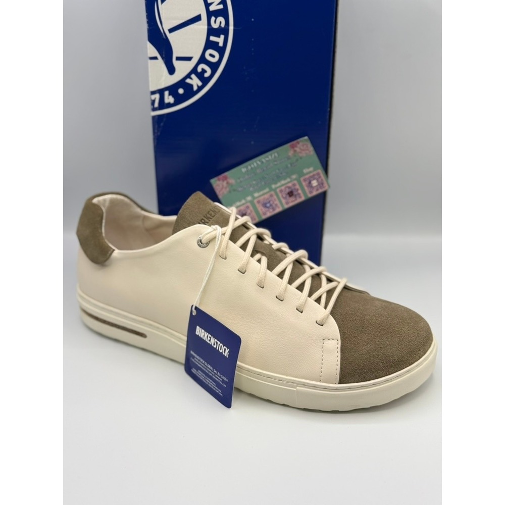 Birkenstock Bend Low Sneakers Eggshell/ Gray Leather Suede Mens‎ Size  12